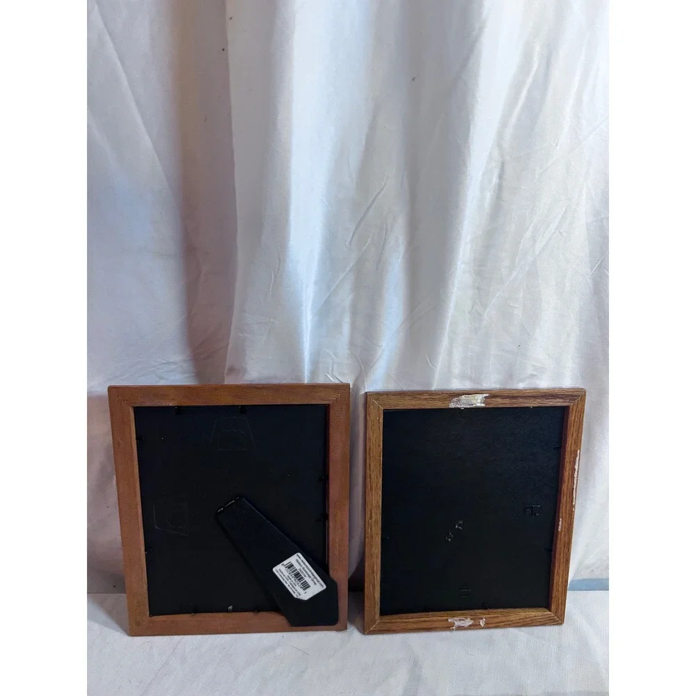 Mainstays Picture Frame Set 8x10 Brown Solid Wood Oak Finish Home Decor